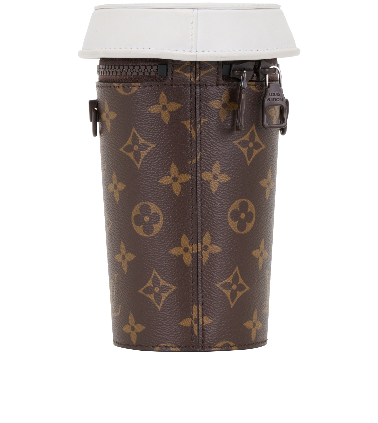 Coffee Cup Convertible Pouch, &pound;1,600, Handbags, Brown, Canvas/Leather, Back view